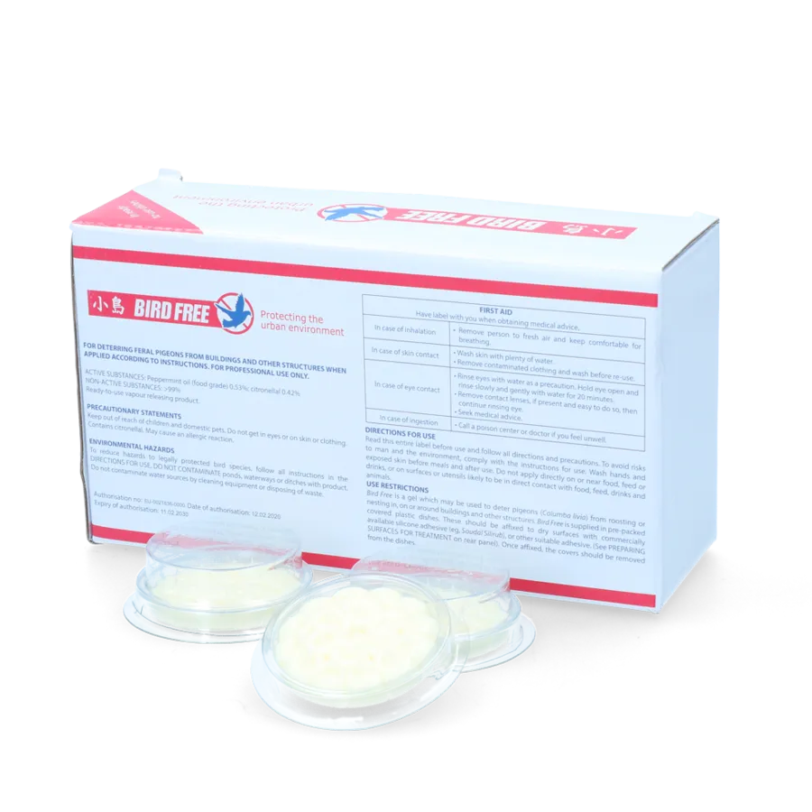 Bird Free Schaaltjes Met Afweergel | Tegen Vogels 3 Bird Free Schaaltjes Met Afweergel | Tegen Vogels