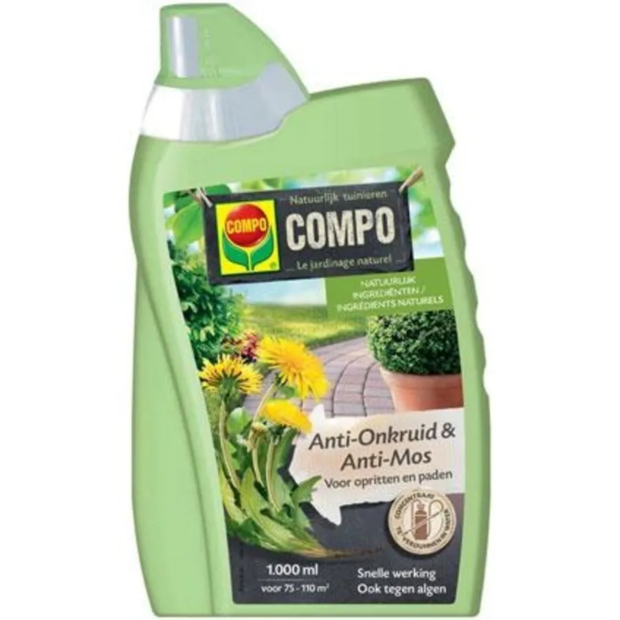 COMPO Anti-Onkruid & Anti-Mos Opritten & Paden Concentraat 1 Liter 3 COMPO Anti-Onkruid & Anti-Mos Opritten & Paden Concentraat 1 Liter