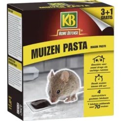 KB Home Defense Muizen Pasta Alphachloralose Vierlokdoosjes