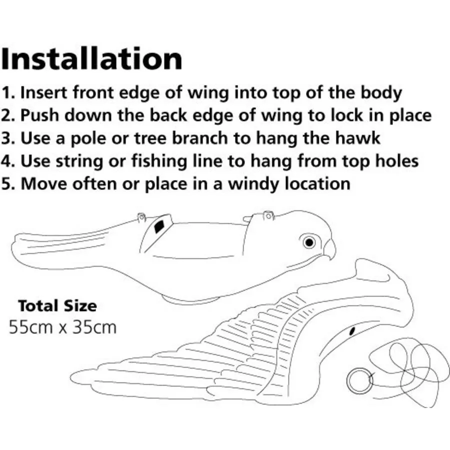 Whites Hanging Hawk Vogelverjager 5 Whites Hanging Hawk Vogelverjager - Afbeelding 3
